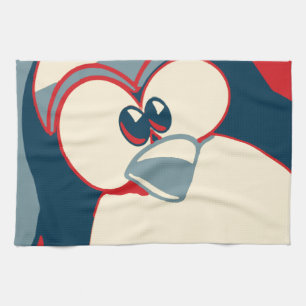 Pinguin Linuxs Tux Obama-Plakat Küchentuch