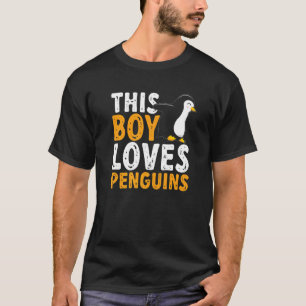 Pinguin Lover Funny Kids This Boy Lieben Pinguine  T-Shirt