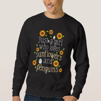 Pinguin Lover Sonnenblumen Der Mensch und die Wein Sweatshirt