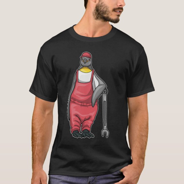 Pinguin Mechanic Wrench T-Shirt (Vorderseite)