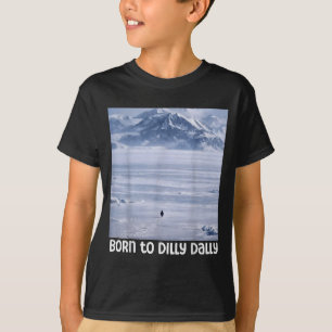 Pinguin-Meme lustig geboren um nichtsnutzig nihili T-Shirt