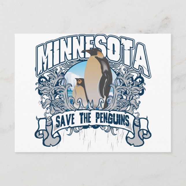 Pinguin Minnesota Postkarte (Vorderseite)