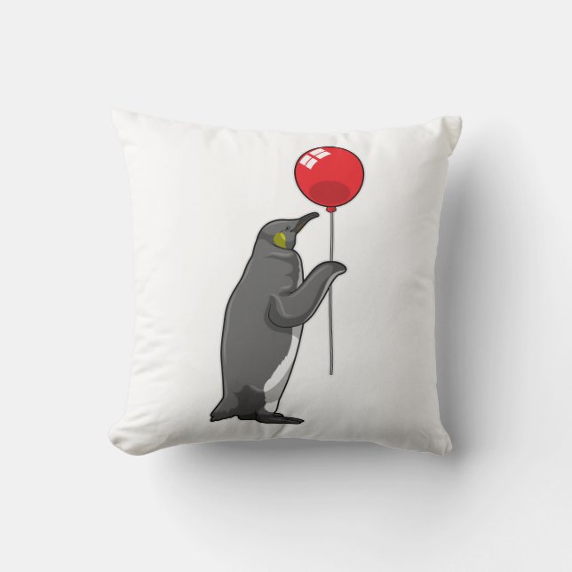 Pinguin mit Balloon Kissen (Vorderseite)