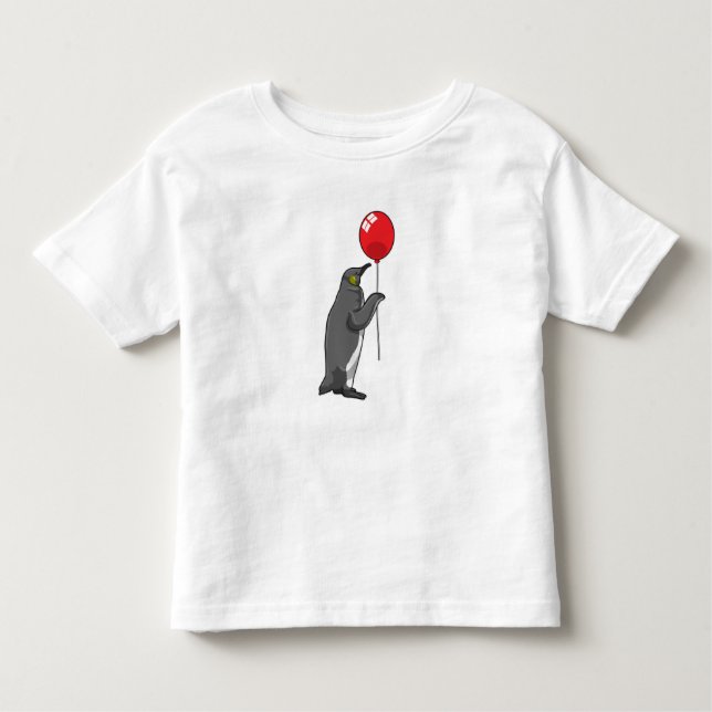 Pinguin mit Balloon Kleinkind T-shirt (Vorderseite)