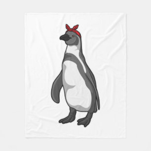 Pinguin mit Bandana Fleecedecke