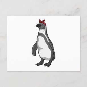 Pinguin mit Bandana Postkarte