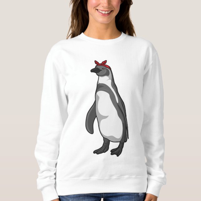 Pinguin mit Bandana Sweatshirt (Vorderseite)