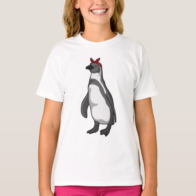 Pinguin mit Bandana T-Shirt (Vorderseite)