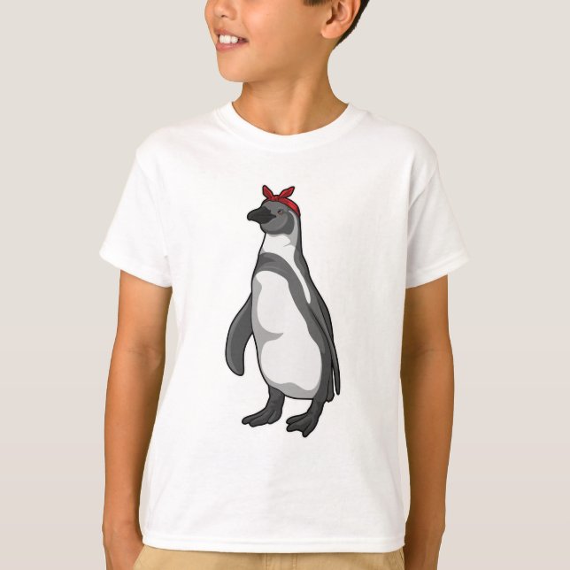 Pinguin mit Bandana T-Shirt (Vorderseite)