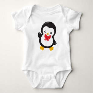 Pinguin mit Bow-Krawatte, Niedlicher Pinguin, Klei Baby Strampler