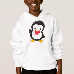 Pinguin mit Bow-Krawatte, Niedlicher Pinguin, Klei Hoodie