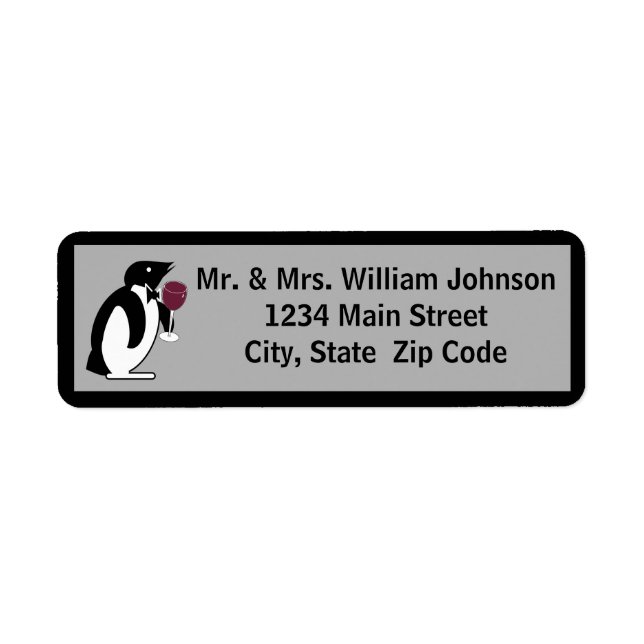 Pinguin mit einem Glas Wein (Vorne)