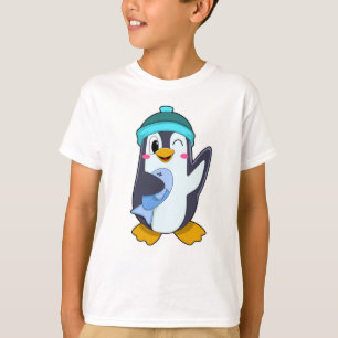Pinguin mit Fisch & Hut T-Shirt