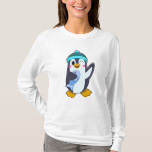 Pinguin mit Fisch & Hut T-Shirt