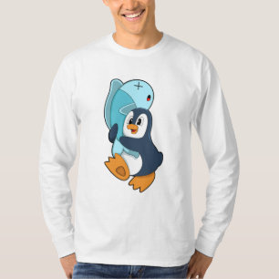 Pinguin mit Fisch T-Shirt