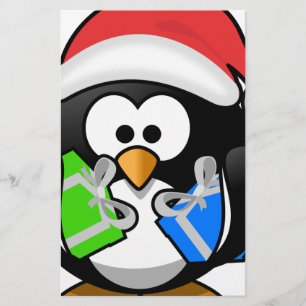 Pinguin mit Geschenken Briefpapier
