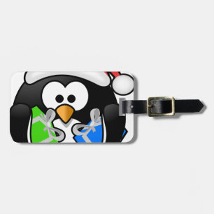 Pinguin mit Geschenken Gepäckanhänger