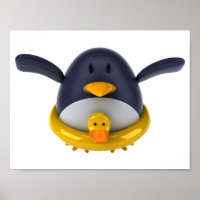 Pinguin mit Gummiente