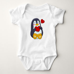 Pinguin mit Herz Baby Strampler