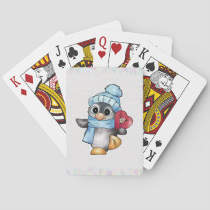 Pinguin mit Herz Spielkarten
