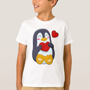 Pinguin mit Herz T-Shirt