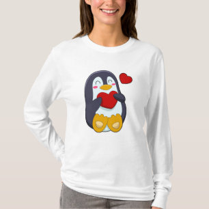 Pinguin mit Herz T-Shirt