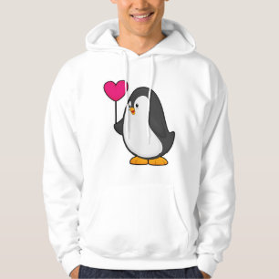 Pinguin mit Herzballon Hoodie