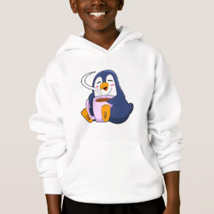Pinguin mit Kaffee-Cup Hoodie