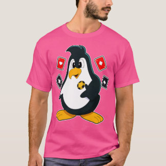 Pinguin mit Karten 2 T-Shirt