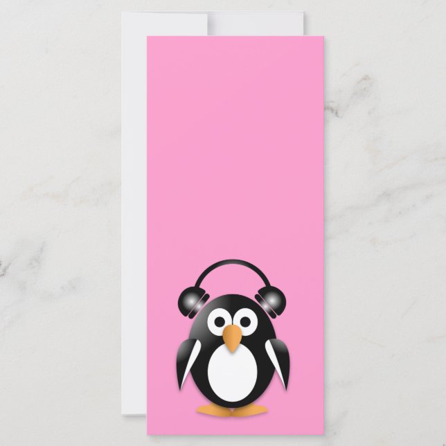 Pinguin mit Kopfhörern (Vorderseite)