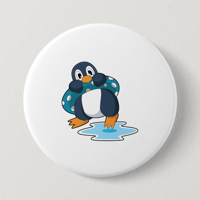 Pinguin mit Lifebuoy Button (Vorderseite)