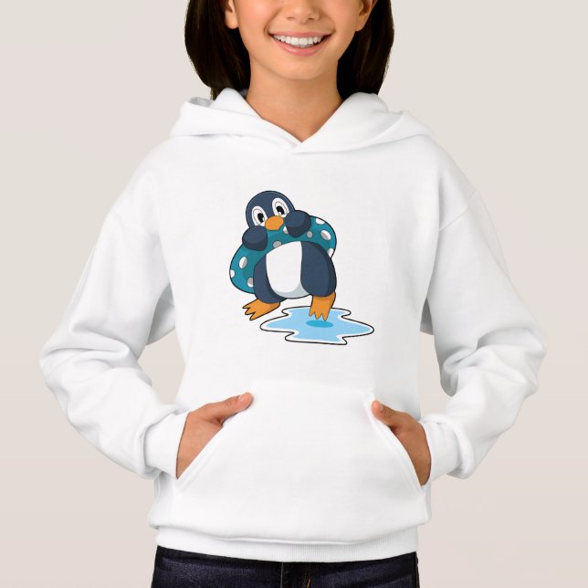 Pinguin mit Lifebuoy Hoodie (Vorderseite)