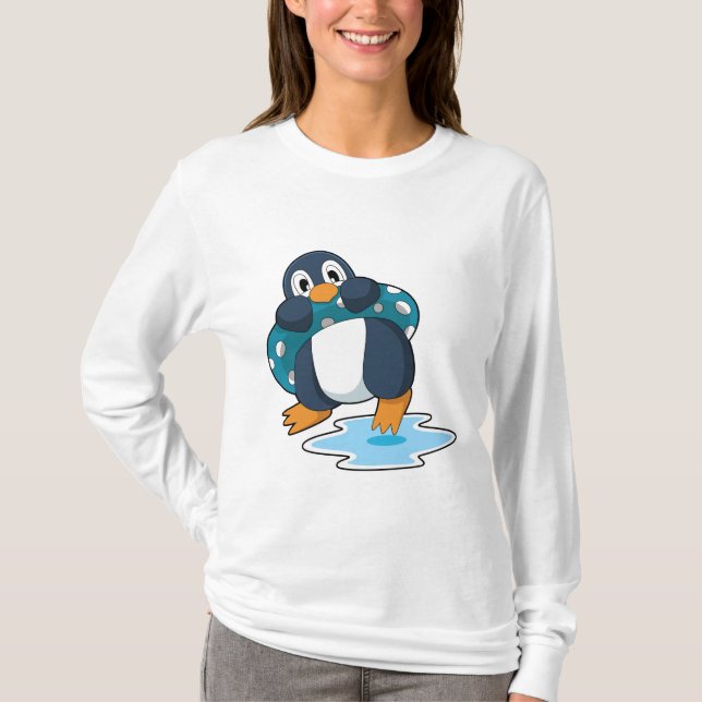 Pinguin mit Lifebuoy T-Shirt (Vorderseite)