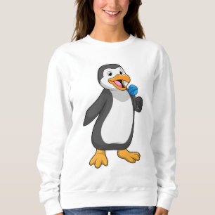 Pinguin mit Lollipop-Süßigkeiten Sweatshirt