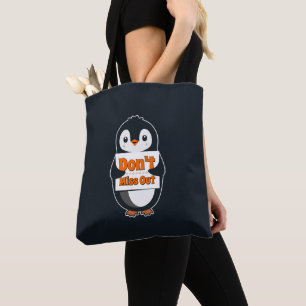 Pinguin mit Nicht Verpassen Schild