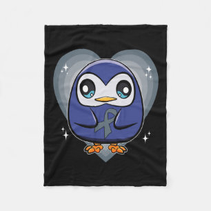 Pinguin mit Ribbon-Welt Dyslexie Bewusstsein Fleecedecke