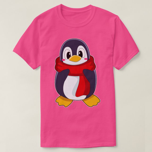 Pinguin mit Scarf 3 T-Shirt (Design vorne)