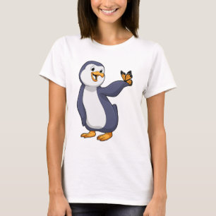 Pinguin mit Schmetterling T-Shirt