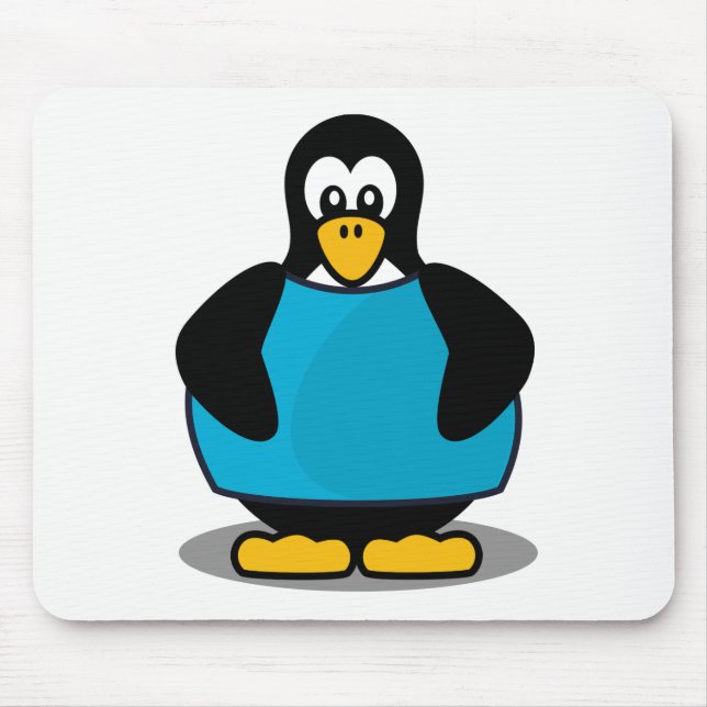 Pinguin mit Shirt Mousepad (Vorne)
