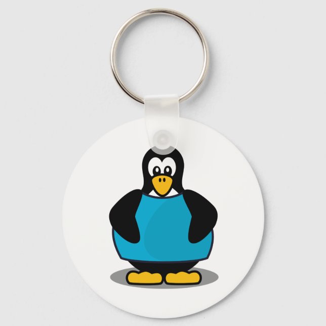 Pinguin mit Shirt Schlüsselanhänger (Vorderseite)