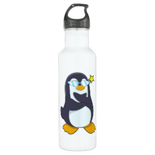Pinguin mit Sonnenbrille Edelstahlflasche