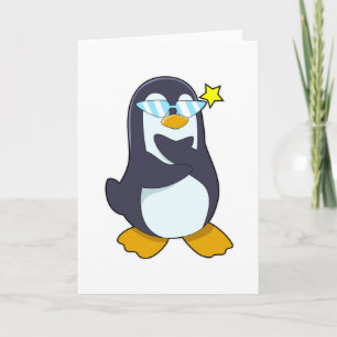 Pinguin mit Sonnenbrille Karte