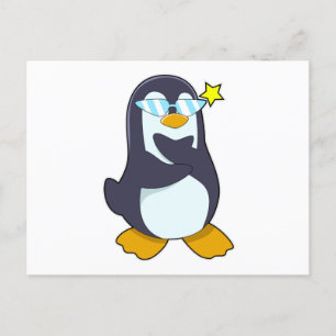 Pinguin mit Sonnenbrille Postkarte