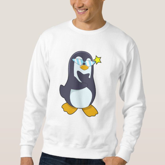 Pinguin mit Sonnenbrille Sweatshirt (Vorderseite)