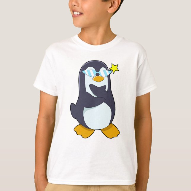 Pinguin mit Sonnenbrille T-Shirt (Vorderseite)