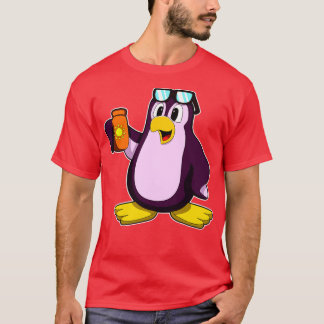 Pinguin mit Sonnencreme-Sonnenbrille T-Shirt