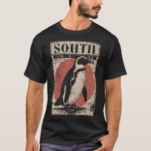 Pinguin mit südlicher Sonne und Eis-Karte T-Shirt