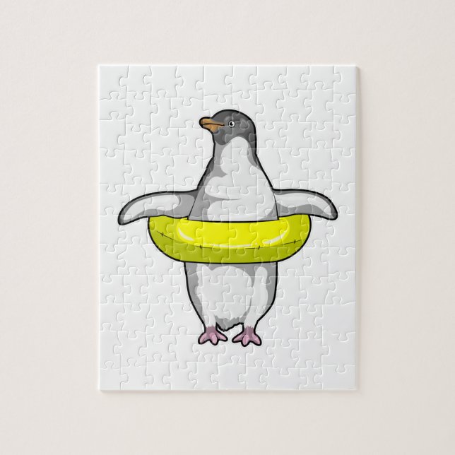 Pinguin mit Swim-Ring Puzzle (Vertikal)