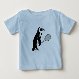 Pinguin mit Tennis Racquet Baby T-shirt