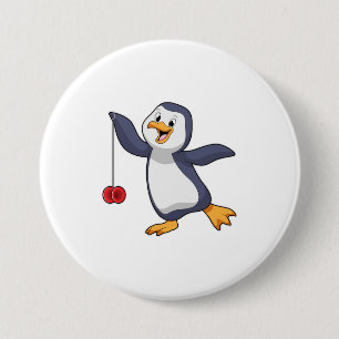 Pinguin mit Yo-Yo Button